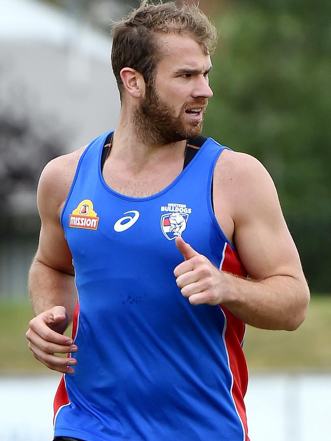 Stewart Crameri at Bulldogs training. Picture: Nicole Garmston