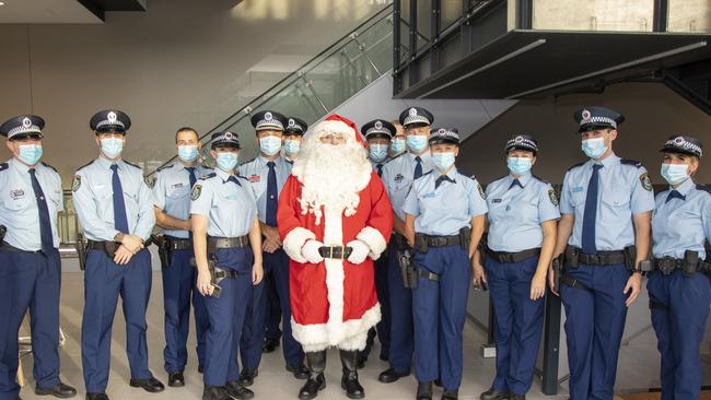 Santa and others recognised the work of emergency service workers, including police from Parramatta, Cumberland, Auburn, The Hills and Ryde Police Area commands at the CommBank Stadium event.