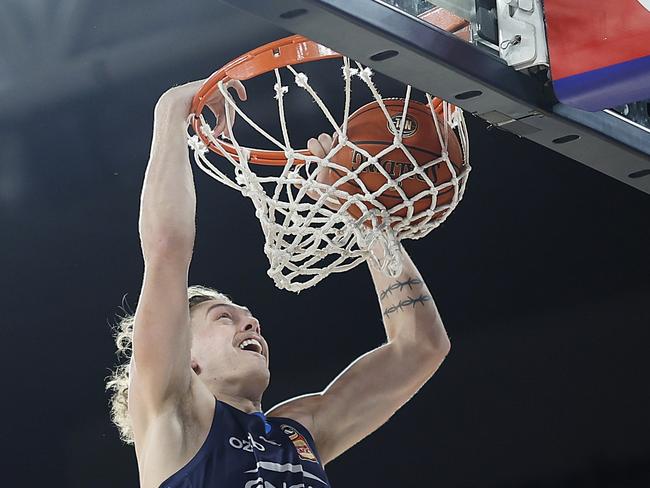 Luke Travers has been a standout for the league leading Melbourne United. Photo: Getty