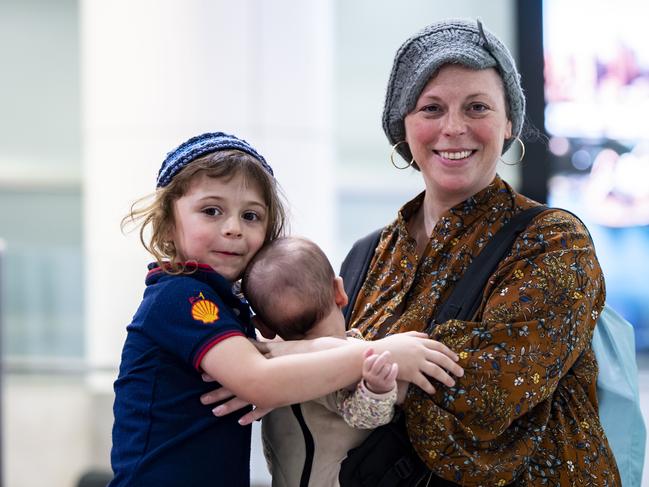 Passengers arrive back in Sydney on a repatriation flight via London and Singapore from Israel. Picture: NCA NewsWIRE / Monique Harmer