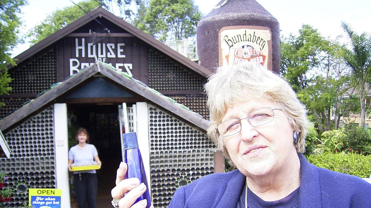 House of Bottles owner B. Williams and colleague Doreen Ryan (rear) posing at the historic museum in August 2003. Picture: Frank Wilkie