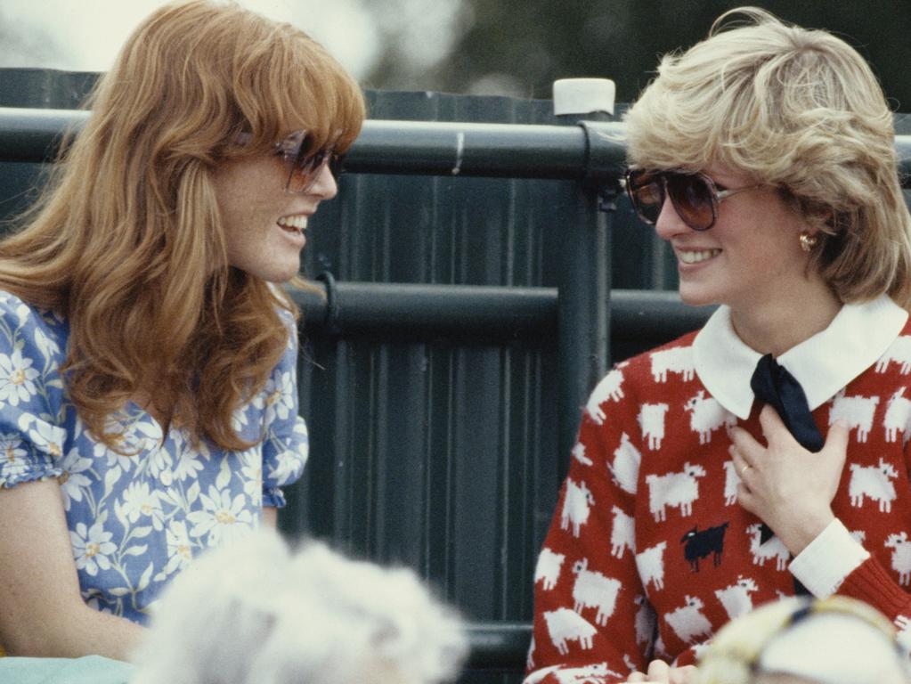 Diana, Princess of Wales with Sarah Ferguson at the Guard's Polo Club, Windsor, June 1983. Picture: Getty