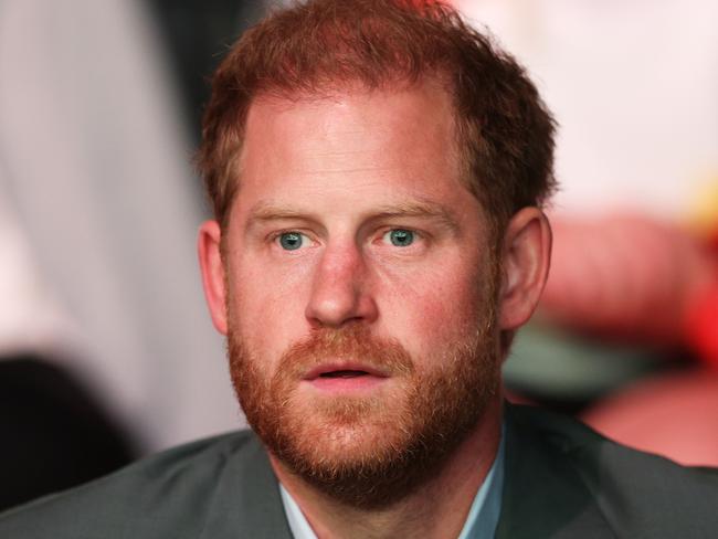 DUESSELDORF, GERMANY - SEPTEMBER 09: Prince Harry, Duke of Sussex watches the show during the opening ceremony of the Invictus Games DÃÂ¼sseldorf 2023 on September 09, 2023 in Duesseldorf, Germany. (Photo by Dean Mouhtaropoulos/Getty Images for Invictus Games DÃÂ¼sseldorf 2023)