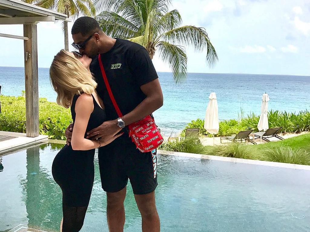 Khloe Kardashian and Tristan Thompson in happier times. Picture: Khloe Kardashian/Instagram