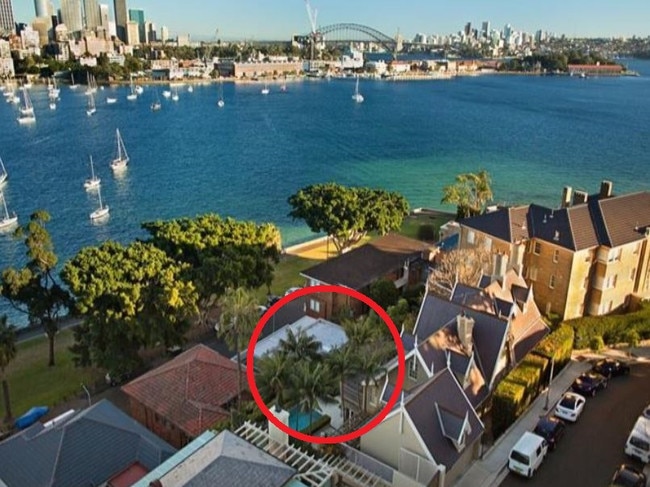 The Darling Point home, owned by John Curtis.