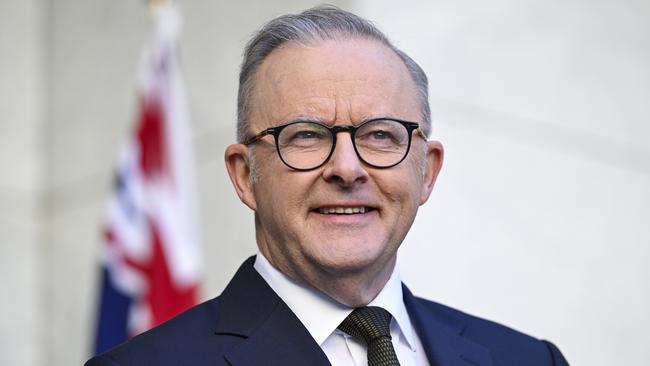 CANBERRA, AUSTRALIA  - NewsWire Photos - February 11, 2025: Prime Minister Anthony Albanese holds a press conference at Parliament House in Canberra. Picture: NewsWire / Martin Ollman