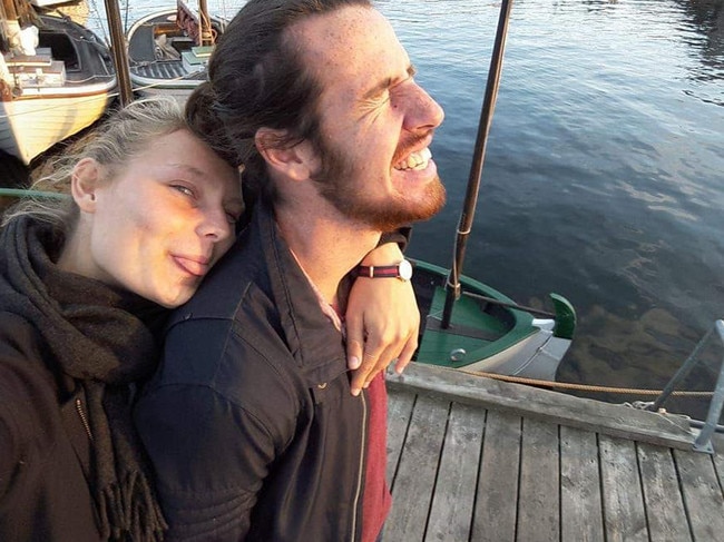 Ms Jespersen and Glen Martin dated for two years but remained close after breaking up last summer. Picture: Facebook/Glen Martin