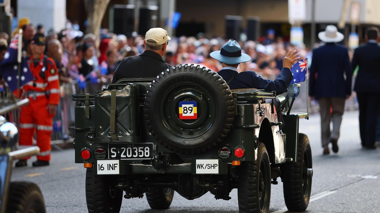 Thousands of people attended the ANZAC Day Parade in Brisbane. Picture: NCA NewsWire/Tertius Pickard