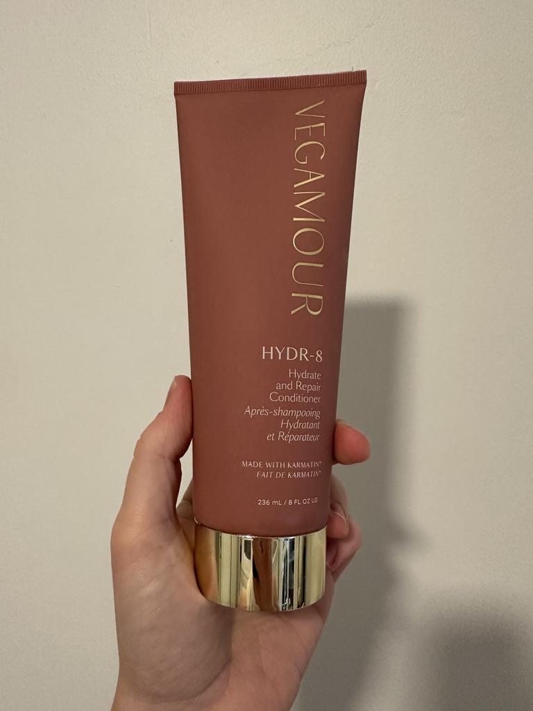 Vegamour HYDR-8 Hydrate and Repair Conditioner. Picture: news.com.au/Philippa Tonkin.