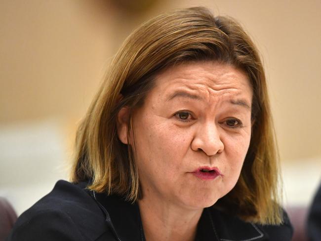 Managing Director of The ABC Michelle Guthrie during Senate Estimates at Parliament House in Canberra, Tuesday, October 24, 2017. (AAP Image/Mick Tsikas) NO ARCHIVING