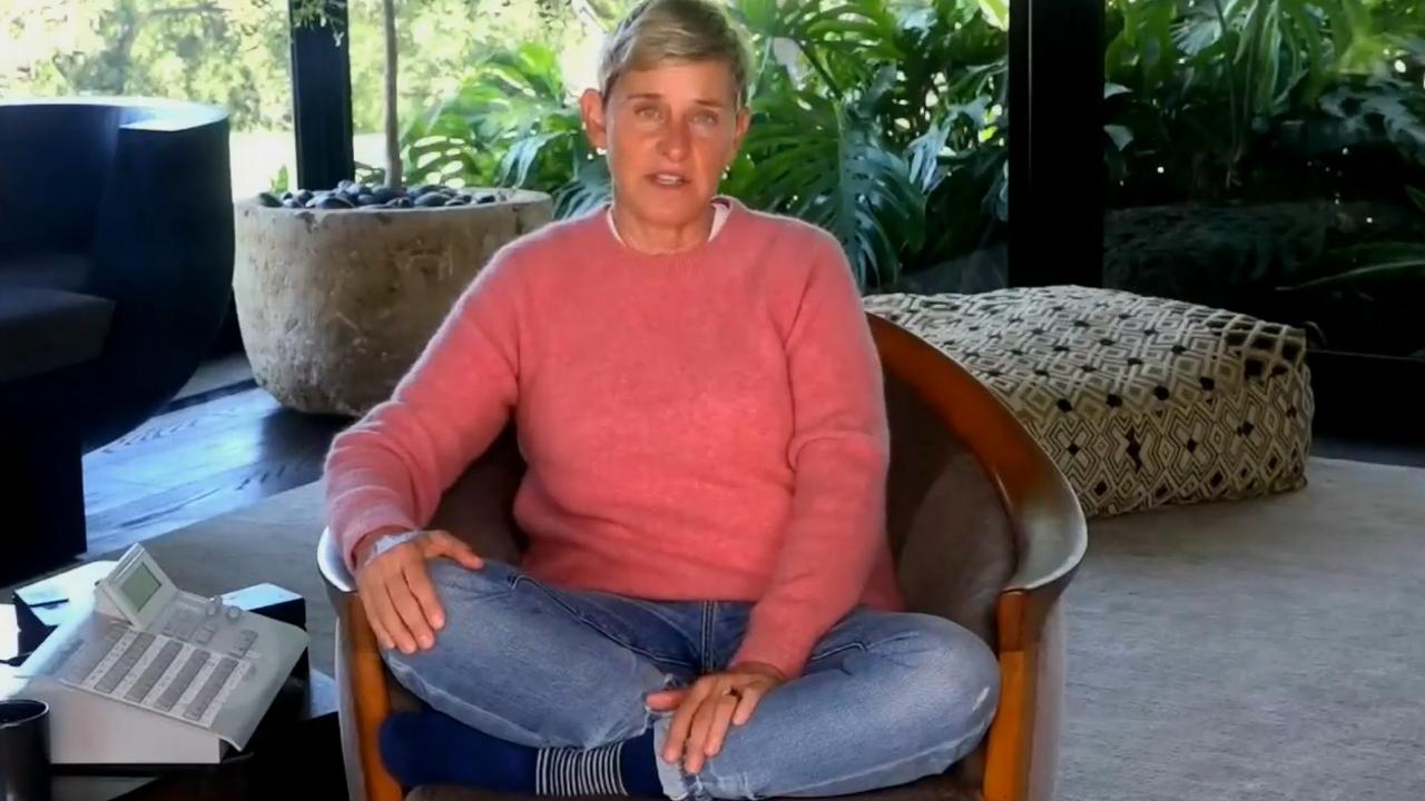 Viewers commented that DeGeneres looked ‘tired’ and ‘stressed’ during her at-home specials. Picture: YouTube.