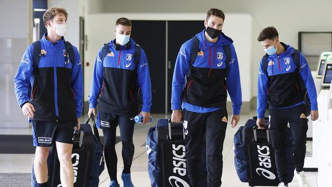 The Western Bulldogs have been forced to flee Victoria. Picture: Daniel Pockett/Getty Images