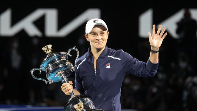 Ash Barty’s Australian Open win and shock retirement made her the most googled person in Australia in 2022. Picture: David Caird.