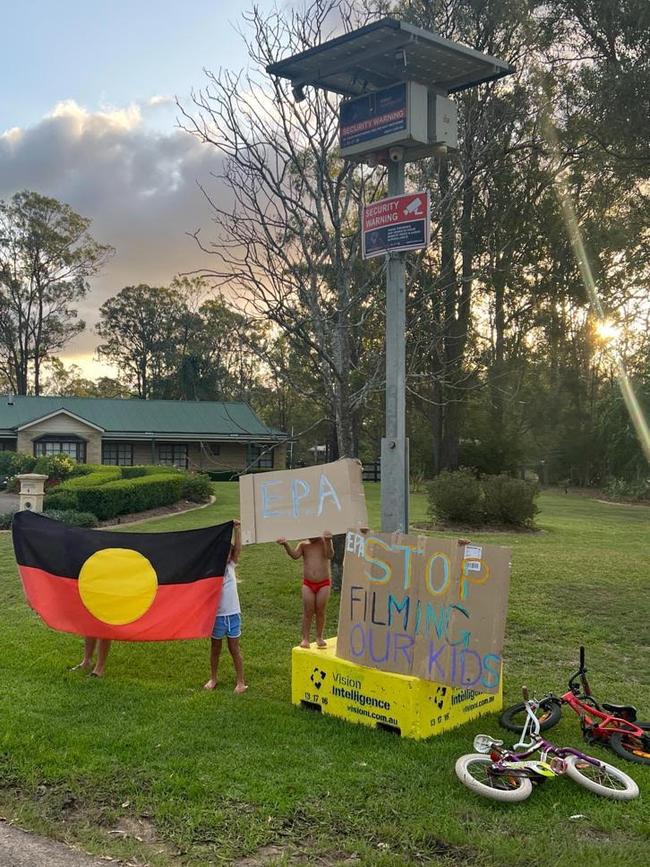 A surveillance camera which captures audio as well as CCTV has suddenly been erected opposite the home of a young family in the Hawkesbury area.