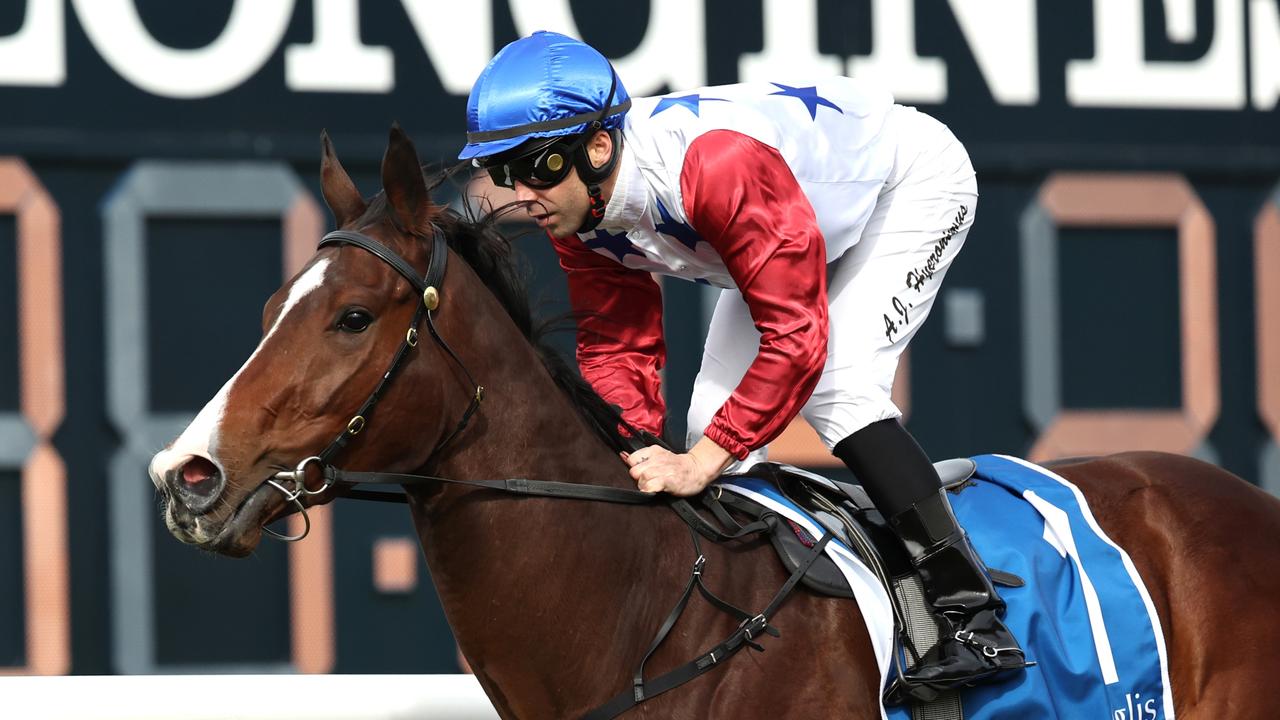 The Little Pumper and Adam Hyeronimus dominated the opening race at Randwick on Saturday with an all-the-way win. Picture: Getty Images