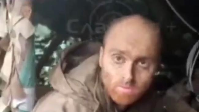 Australian man Oscar Jenkins was captured by Russian forces in Ukraine. Picture: Screengrab