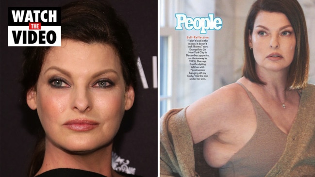 Linda Evangelista lands British Vogue cover, revealing she taped her face  and jaw - Good Morning America