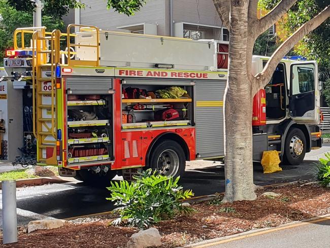 The scene of a unit fire at QUT Kelvin Grove campus. Picture: Nathan Edwards