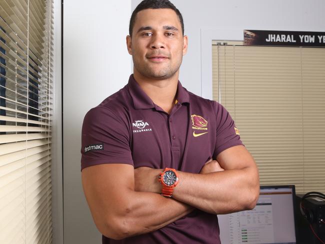 Jharal Yow Yeh talks about his life with the Broncos after retiring as a player. Pic Jono Searle.