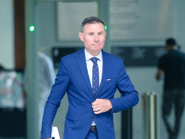 BRISBANE, AUSTRALIA - NCA NewsWire Photos - 15 MARCH, 2024: Former Federal MP Andrew Laming leaves  Brisbane Supreme Court   . Picture: NCA NewsWire / Glenn Campbell