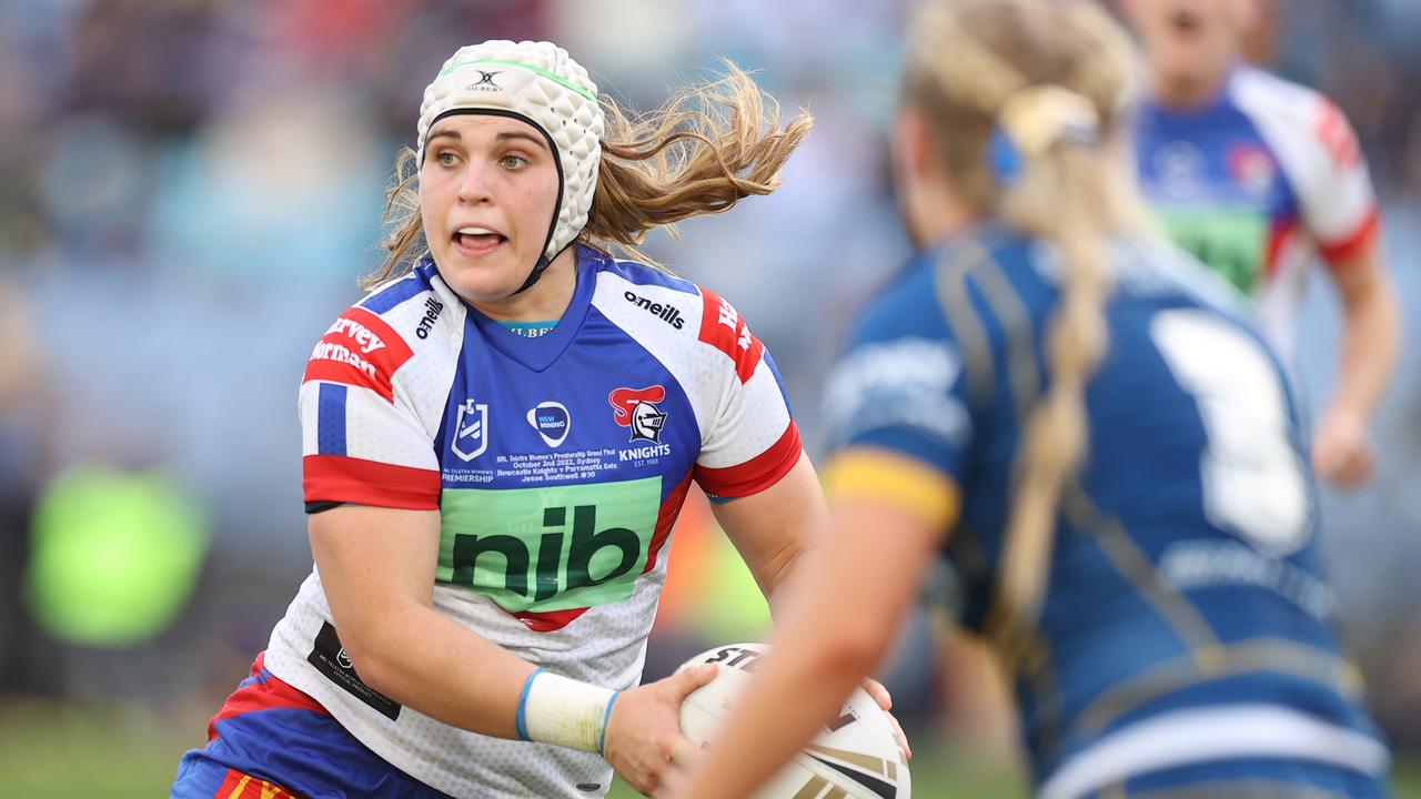 Jesse Southwell is in line to make her State of Origin debut after a stunning debut NRLW season with the Knights. Picture; Mark Kolbe/Getty Images