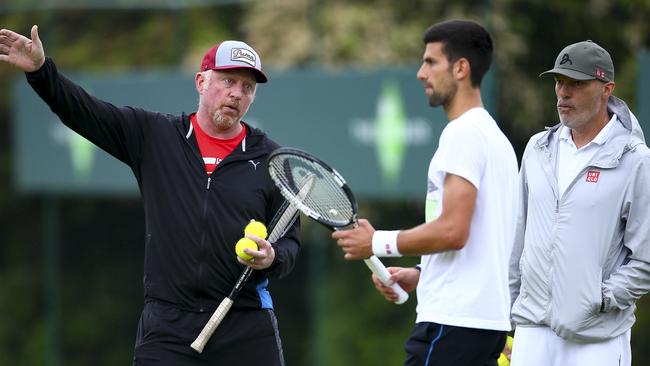 Australian Open; Boris Becker; Novak Djokovic; Denis Istomin | Herald Sun