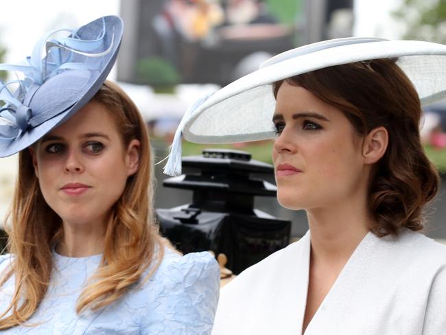 ASCOT, ENGLAND - JUNE 19:  Princess Beatrice of York (L) and Princess Eugenie of York attend Royal Ascot Day 1 at Ascot Racecourse on June 19, 2018 in Ascot, United Kingdom.  (Photo by Chris Jackson/Getty Images)