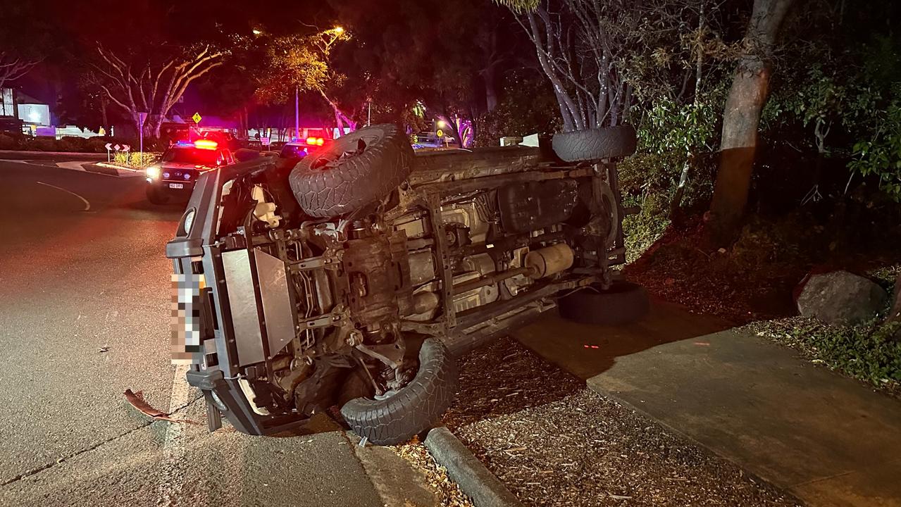 The scene of the Noosa Heads crash.