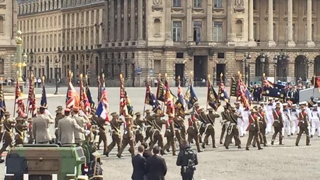 ANZAC regiments march in the Bastille Day parade in Paris. Picture: Supplied