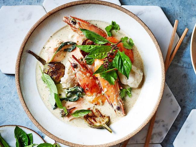 Green Thai fish curry.