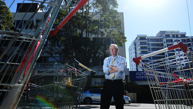 Hornsby Mayor Steve Russell raised the issue of trolleys in 2013.