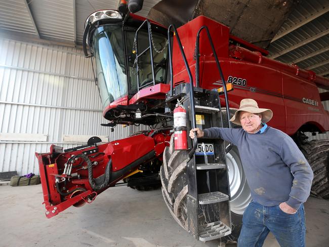 Greg Gall, with his grandson Bodie, 9, Goorambat, Picture Yuri Kouzmin