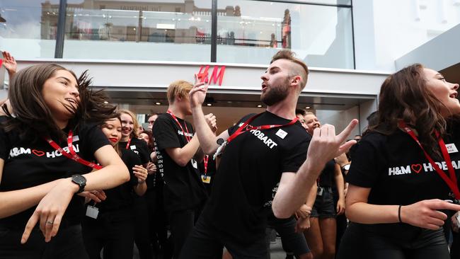 Shoppers queued around the block when H&amp;M opened in Hobart earlier this year. Picture: Nikki David Jones