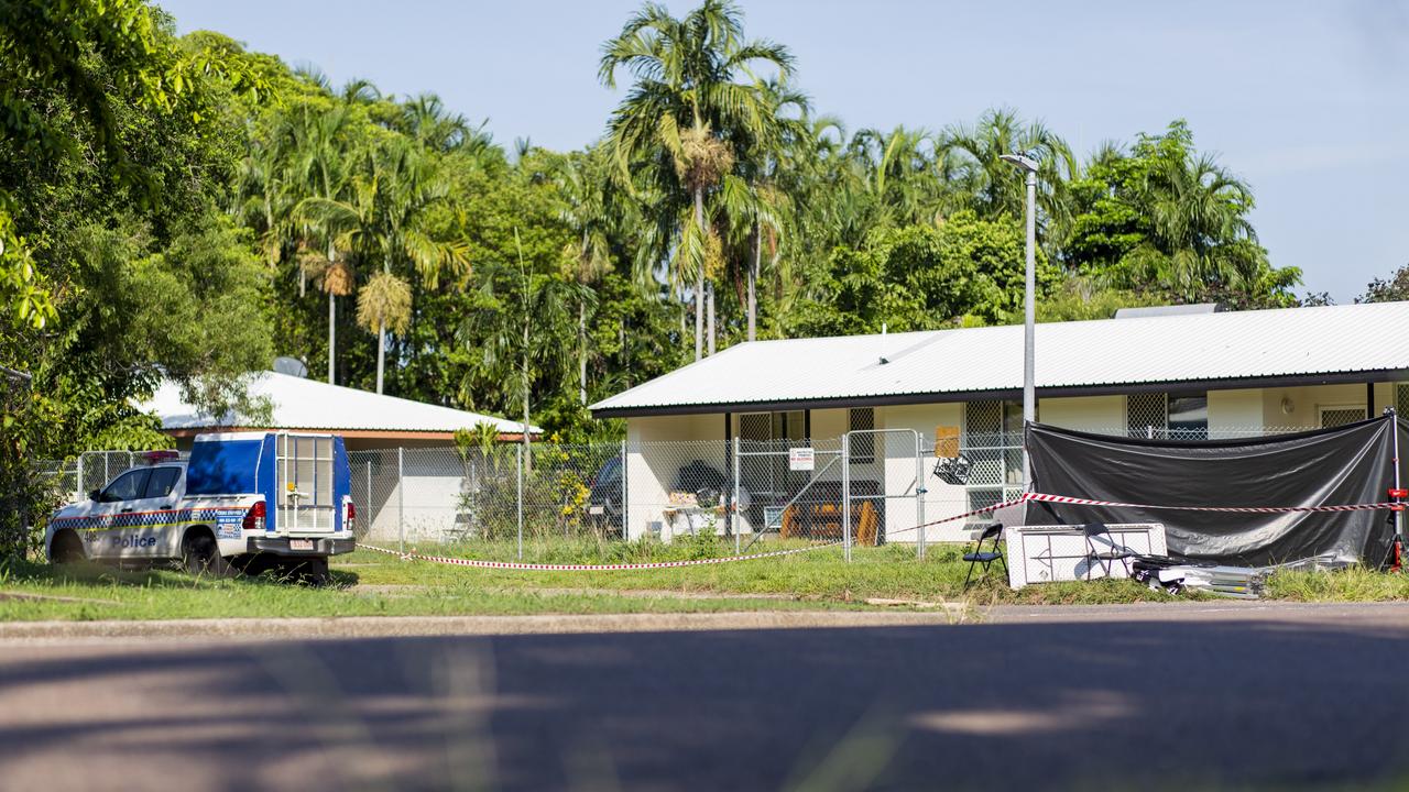 A crime scene in Malak where a 42-year-old man lost his life on Tuesday night. Picture: Floss Adams.