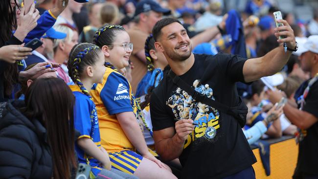 Matterson at the fans day on the day after the grand final loss to Penrith. Picture: Richard Dobson