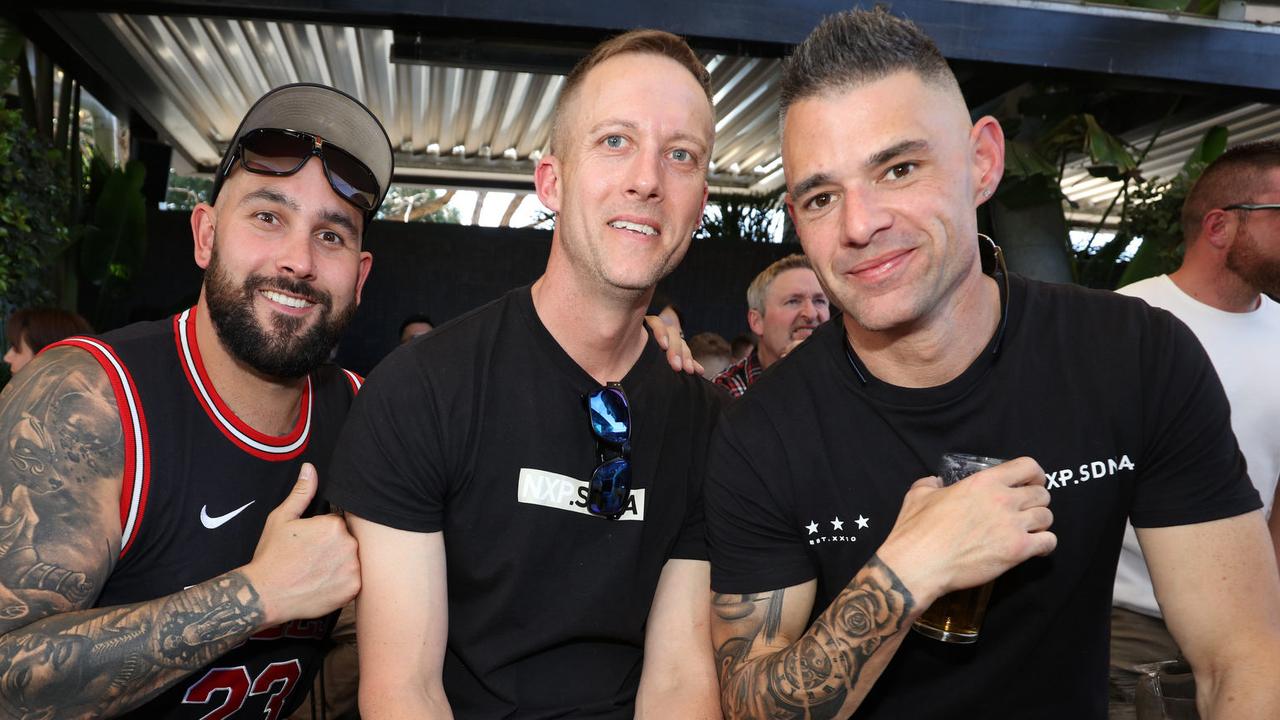 Adelaide footy fans soak up the 2023 Grand Final action. Picture: Emma Brasier