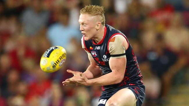 Clayton Oliver couldn’t lift the Demons to victory. Picture: Getty Images