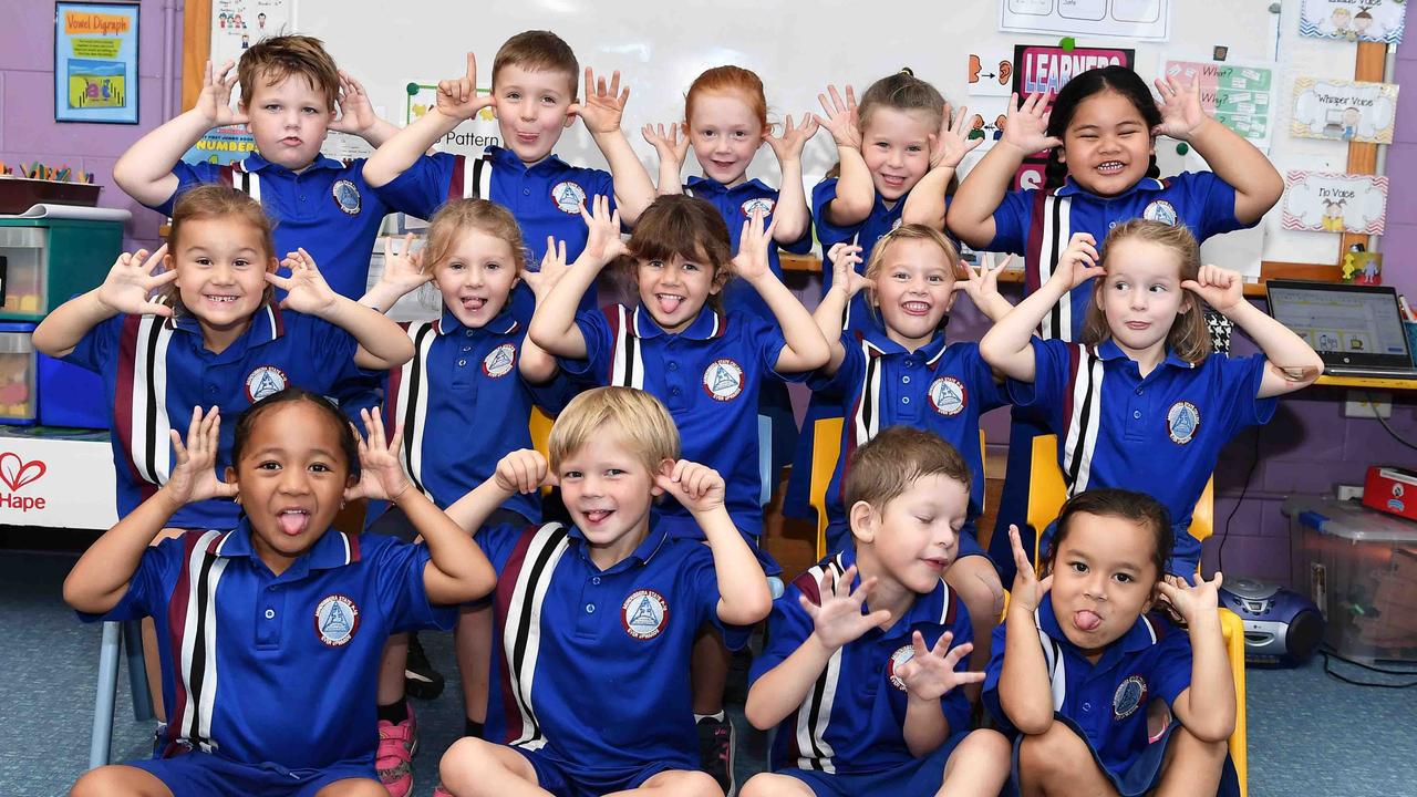 My First Year: Mundubbera State School Preps, (back) Brodie, Charlie, Maggie, Madison, Sioona, (Middle) Scarlett, Isabell, Amelia, Isla, Indi, (front) Sofia, Bridon, Anthony, Sisi. Picture: Patrick Woods.