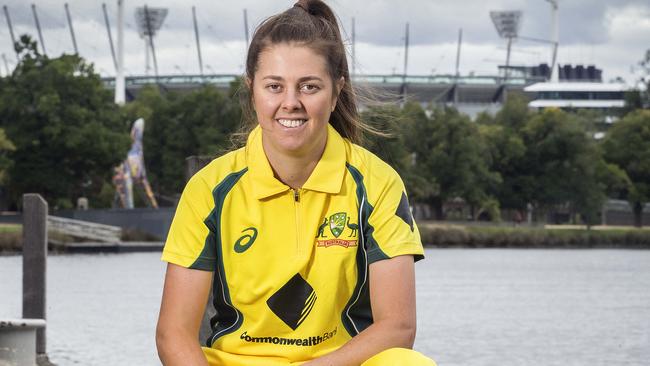 Victorian bowler Molly Strano is rushing to face England. Picture: Sarah Matray