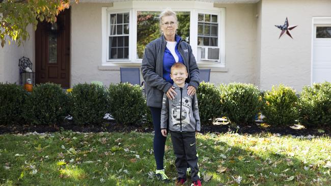 Cherry Blumgren, with grandson Easton, is happy with the economy. Picture: Ryan Collerd