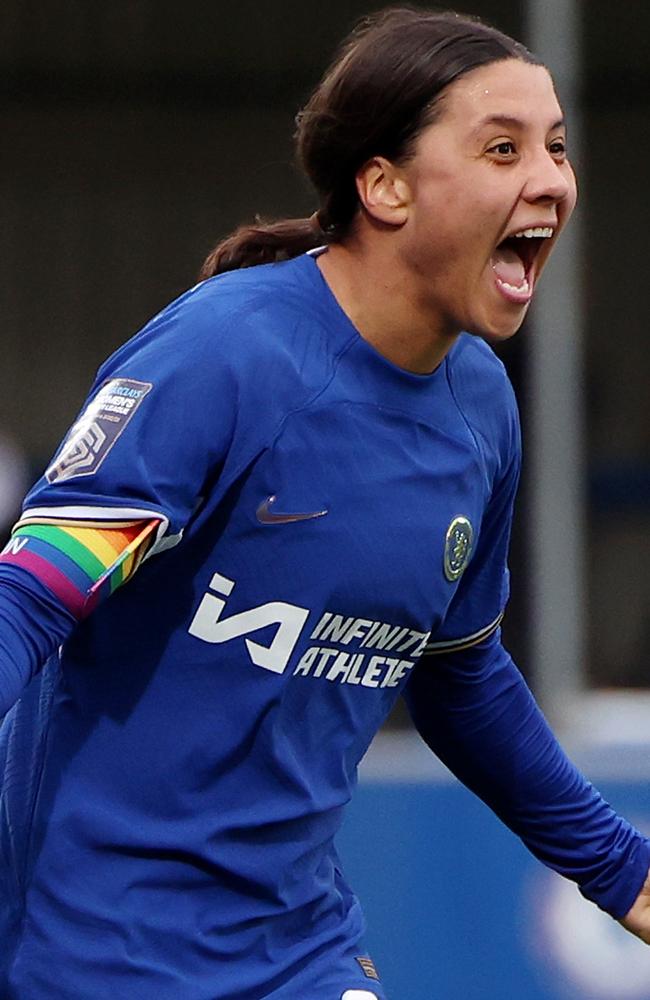 Sam Kerr is nearing a return to action for Chelsea. Picture: Getty Images