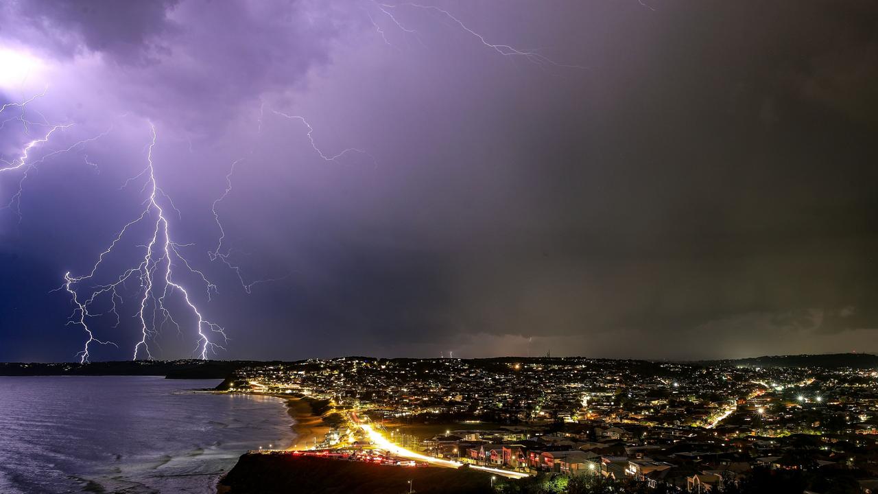 The house fire began during recent storms across NSW. Picture: Roni Bintang