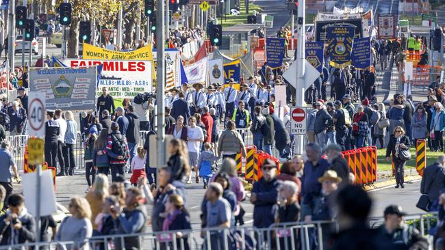 This year’s turnout was smaller than usual, with organisers citing COVID fears. Picture: NCA NewsWire/David Geraghty