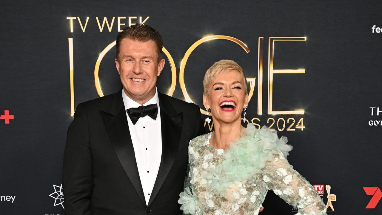 Peter Overton and Jessica Rowe at the Logie Awards at The Star last August. Picture: James Gourley/Getty Images