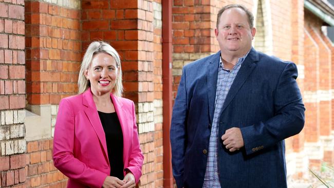 HyperOne adviser Kate Jones and company founder Bevan Slattery see a bright future for the ‘new highway’. Picture: Steve Pohlner