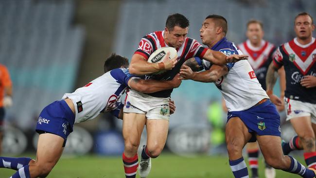 The Roosters’ star backline are taking longer to gel than expected.. Pic: Phil Hillyard