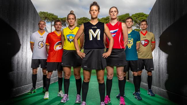 The seven new clubs in Australia's new domestic competition, Hockey One. Picture: Hockey Australia