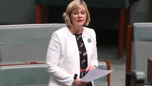 Zali Steggall during Question Time in the House of Representatives Chamber, at Parliament House in Canberra. Picture Kym Smith