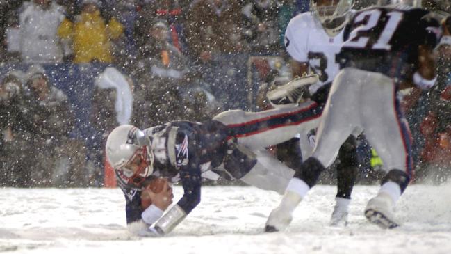 Quarterback Tom Brady of the New England Patriots in 2001. Photo by Robert Klein/Getty Images