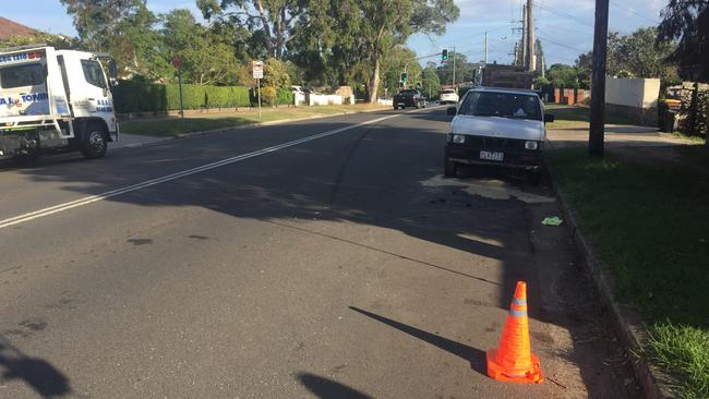 The scene of the accident in Duffy Ave the morning after. Picture: Sam McBeath